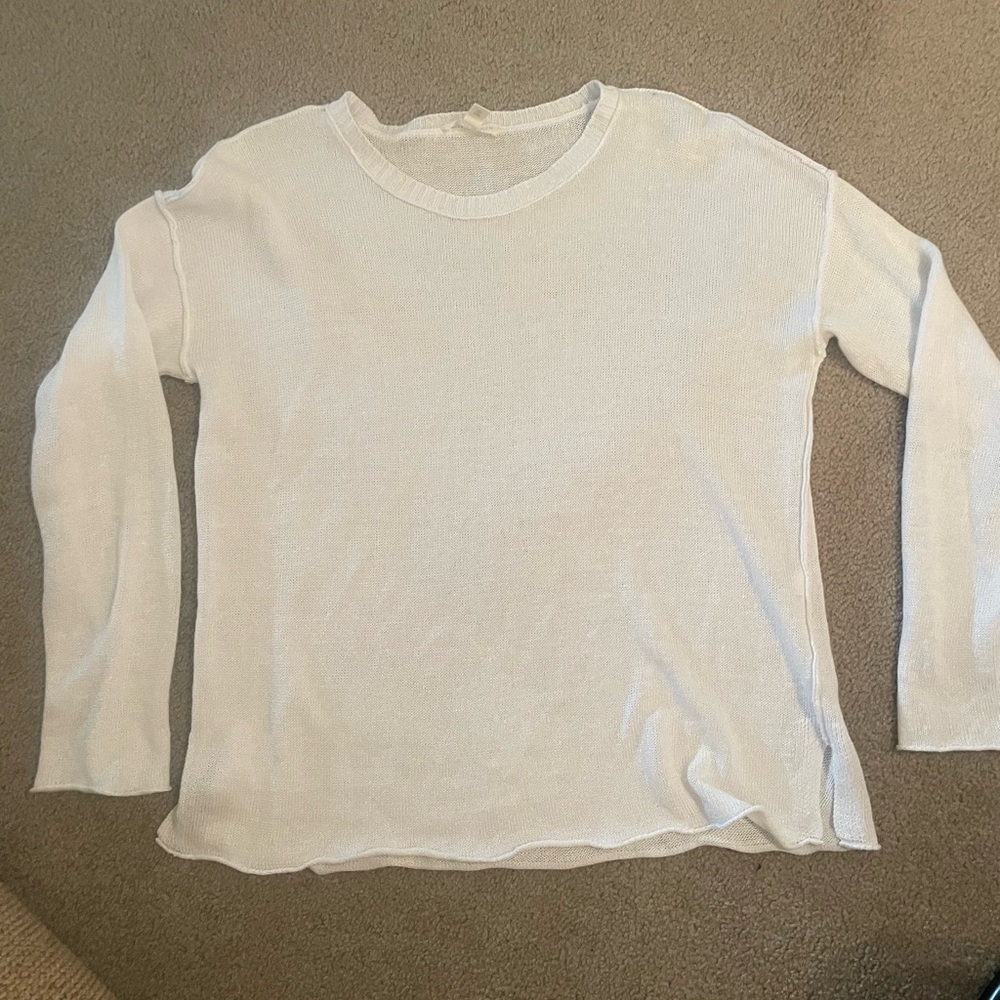 Eileen Fisher Cream Knit Sweater